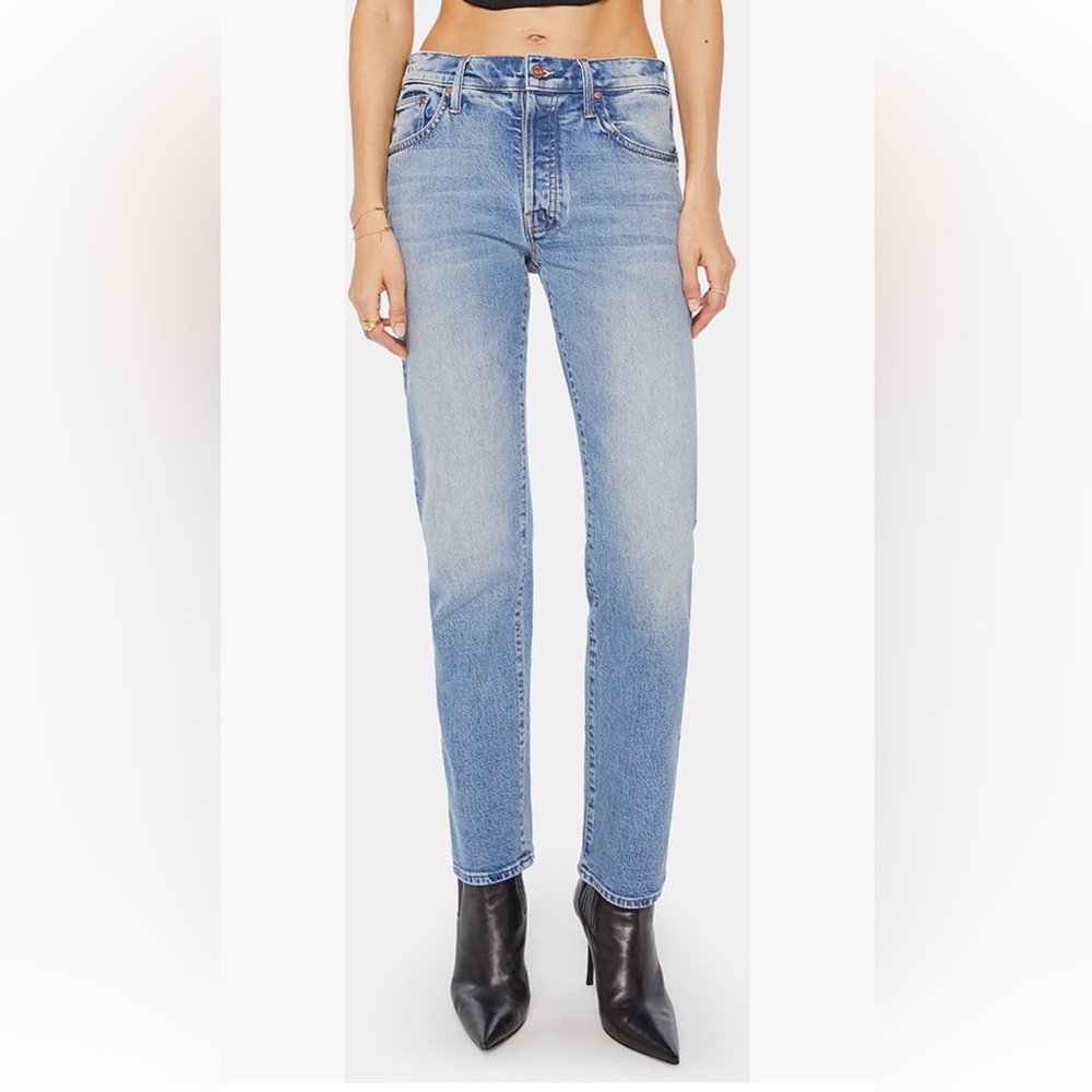 MOTHER the mid rise hover hiker  fight for your right jeans
